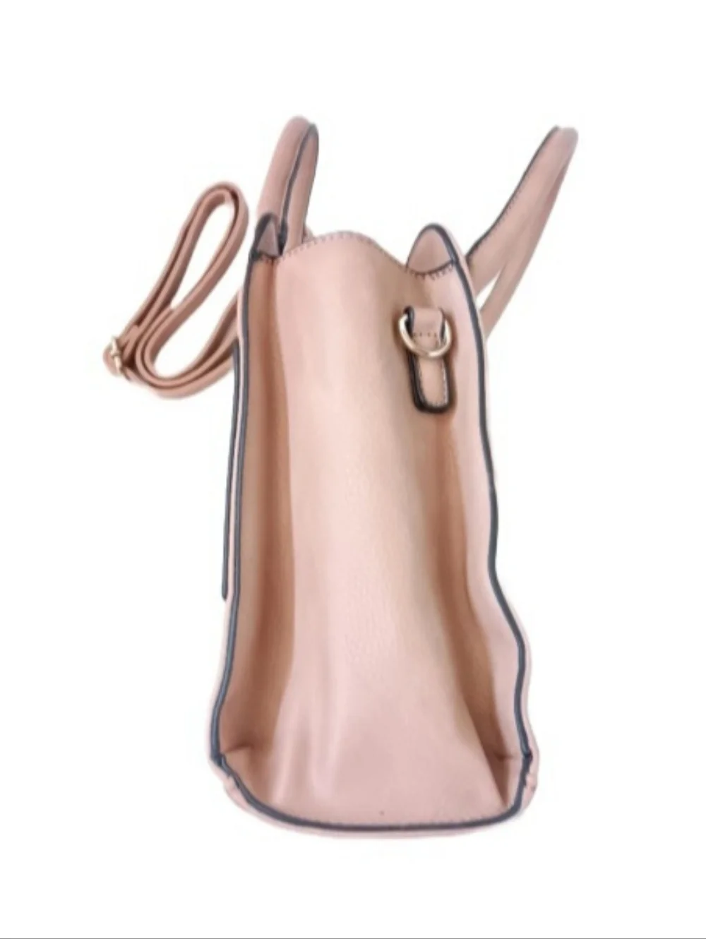 Faux Leather Large Camel Satchel Shoulder Bag | Patchwork